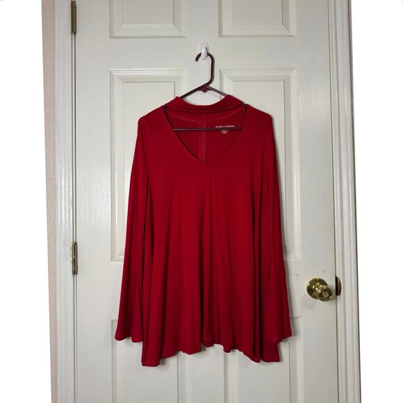 Women's Plus Size Mob Wife Cut Out High Neck Crepe Top 3/4 Sleeve size 14/16 - Picture 1 of 3